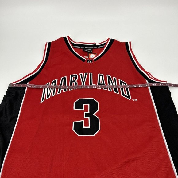 Colosseum Maryland Terrapins Terps Basketball Jersey Mens XL Red #3 Stitched NWT - Picture 11 of 12